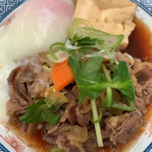 小家族用レシピ☆　すき焼風「肉豆腐」